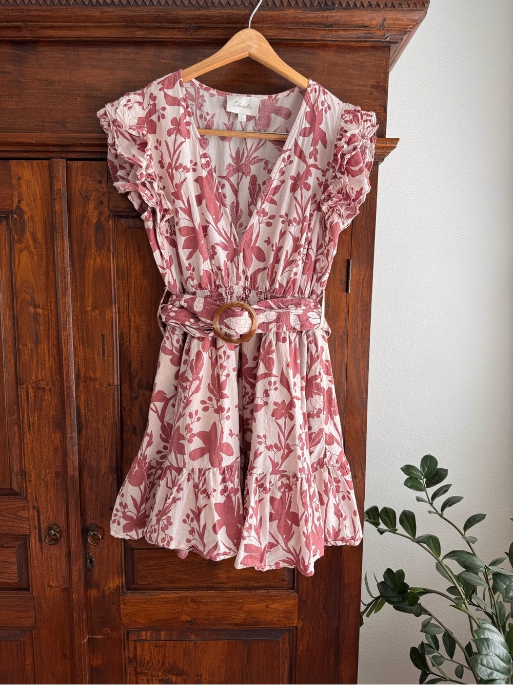 Cleobella Mini Floral Cotton Dress With Belt